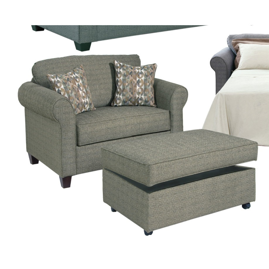 Andover Mills Serta Upholstery Blackmon Convertible Chair and a Half